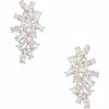 New 😉 Cezanne CZ Cluster Metal Flower Drop Earrings Silver 🎉 -Cezanne shop unnamed file 104