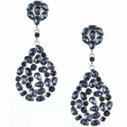 Buy 🌟 Cezanne Cluster Stone Chandelier Earrings Montana Blue ✨