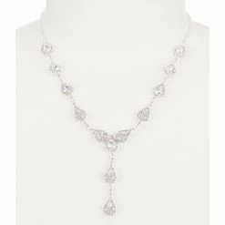 Wholesale 🔥 Cezanne Rhinestone Teardrop Y-Necklace Silver/crystal 😍