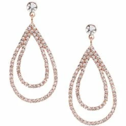 Hot Sale ❤️ Cezanne Layered Loops Drop Earrings Silver 😀