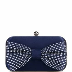 Best reviews of 🎉 Cezanne Stone Set Bow Minaudiere Clutch Navy ✨