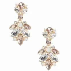 Budget 👍 Cezanne Faceted Multi Navette Drop Earrings Gold 🛒