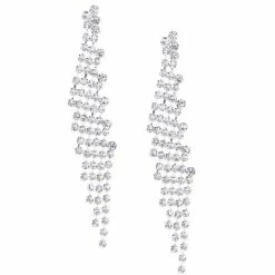 Flash Sale ❤️ Cezanne Fringe Chandelier Earrings Silver 😉