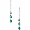 Outlet 🎉 Cezanne Emerald Ombre Stone Linear Earrings Silver/emerald 🛒 -Cezanne shop unnamed file 189