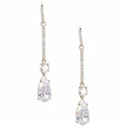 Best deal 🔔 Cezanne CZ Tear Drop Earrings Gold 🎁