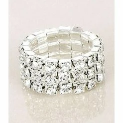 Promo ❤️ Cezanne Crystal Stretch Ring Silver 🔥