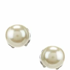 Top 10 😍 Cezanne Faux-Pearl And Sterling Silver Stud Sensitive Earrings Silver/white 🤩
