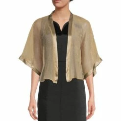 Cheapest 🥰 Cezanne Kim 11 Evening Cropped Wrap Gold 🤩