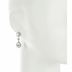Outlet ⭐ Cezanne CZ Double Pear Drop Earrings Silver 🛒 -Cezanne shop unnamed file 256