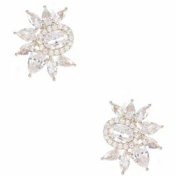 Coupon 🧨 Cezanne Geometric Abstract Stud Earrings Gold ✔️