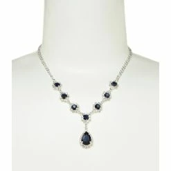 Discount ✨ Cezanne Daisy Rhinestone Y-Necklace Blue 🛒