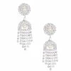 Flash Sale 🥰 Cezanne Pearl Fringe Chandelier Earrings Silver ✔️ -Cezanne shop unnamed file 313