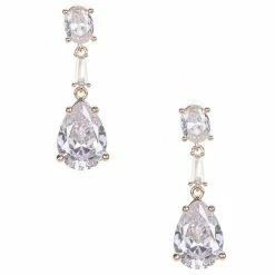 Buy 🎉 Cezanne CZ Teardrop Earrings Gold 🧨