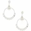 Brand new 🔥 Cezanne Pearl Trim Loop Chandelier Earrings Silver 🎉