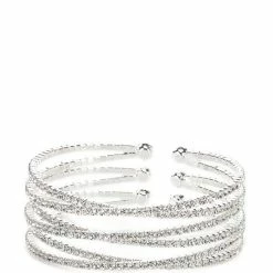 Best Sale 🎁 Cezanne Triple Overlap Cuff Bracelet Crystal 😀