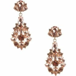 Best Pirce ❤️ Cezanne Jonette Cluster Chandelier Earrings Blush ❤️
