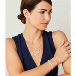 Hot Sale ⭐ Cezanne Geometric CZ Stone Collar Necklace Silver 😀 -Cezanne shop unnamed file 361