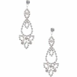 Cheapest 🌟 Cezanne Filigree Chandelier Earrings Silver/crystal 🛒