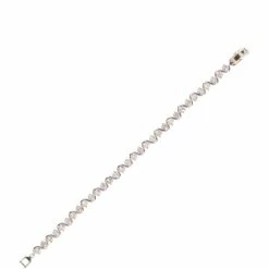 Hot Sale ⌛ Cezanne Swirl Cubic Zirconia Stone Line Bracelet Gold 🛒