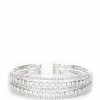 Best Pirce 😀 Cezanne Floating Rows Cuff Bracelet Silver 🔔 -Cezanne shop unnamed file 379