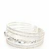 New ⭐ Cezanne Floating Glitz Rows Cuff Bracelet Silver 🛒