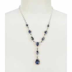 Hot Sale ✨ Cezanne Pave Navette Y Necklace Montana Blue ✨