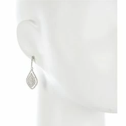 Flash Sale 👏 Cezanne Pave Diamond Drop Earrings Gold ⌛ -Cezanne shop unnamed file 409