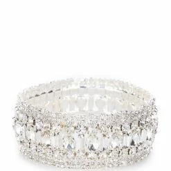 Wholesale ⭐ Cezanne Glamour Statement Stretch Bracelet Silver 🎁