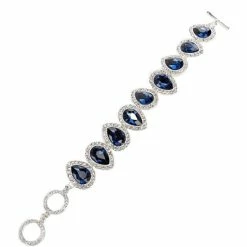 Brand new 👍 Cezanne Pave Teardrop Line Bracelet Montana Blue 🎁