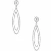 Best Pirce 🎁 Cezanne Pave Metal Double Drop Earrings Silver 🧨 -Cezanne shop unnamed file 437
