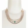 Best Sale ⌛ Cezanne Glitzy Stone Short Multi Strand Necklace Gold/emerald 🛒 -Cezanne shop unnamed file 440
