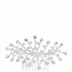 Outlet 🎁 Cezanne Dew Drop Hair Comb Silver/crystal 💯