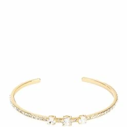 Outlet 🥰 Cezanne Pave Delicate CZ Stone Cuff Bracelet Gold ⌛