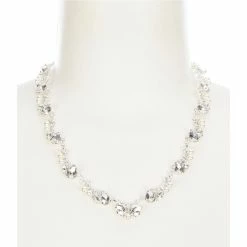 Coupon 😍 Cezanne Pearl Curves Statement Necklace Silver 🥰