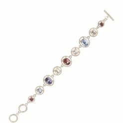 Discount 🔥 Cezanne Multi Color Stone Line Bracelet Gold/multi 🥰
