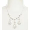 Cheap 🧨 Cezanne Triple Cradle Drop Collar Necklace Silver 🎉 -Cezanne shop unnamed file 470