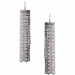 Promo 💯 Cezanne Shadows Fringe Chandelier Earrings Hematite/shadow 💯