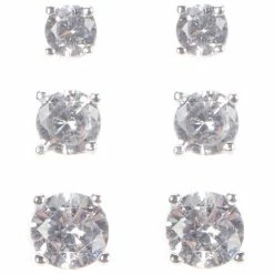 Wholesale 👍 Cezanne Trio Stud Earrings Set Silver 🎁