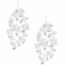 Cheapest 🥰 Cezanne Crystal Ivy Weave Chandelier Earrings Silver 🔥